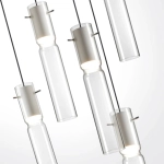 5058/25LB PENDANT ODL24 461 белый/прозрачный/металл/стекло Люстра каскадная LED 5*5W 3000K SCROW