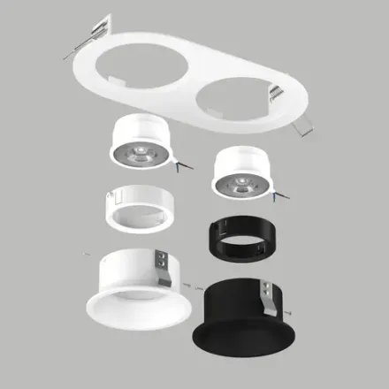 D6560607WBMOD Светильник DOMINO ROUND  под LED модуль/лампу МR16 (214656+214606+214607+214006+214007)