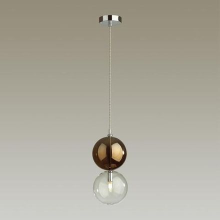 4980/1B PENDANT ODL22 469 хром/коричневый/стекло Подвес G9 1*40W TWIXY