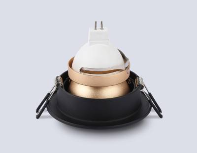 Светильник встраиваемый TN102825 BK/GD черный/золото GU5.3 D92*50