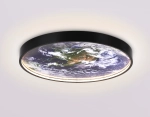 Светильник светодиодный настенно-потолочный FW11133 BK черный 25W LED 3000-6400K D400*38