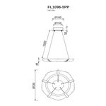 Люстра подвесная Sauvage FL1096-5PP, LED