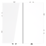 VLS020301 Проходной переключатель встраиваемый VOLTUM S70 двухклавишный 10А, (белый глянцевый) (ТМ Maytoni)