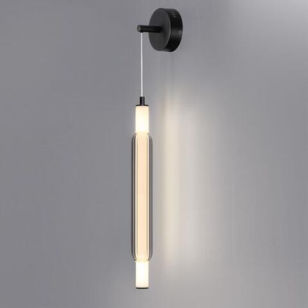 6556/15WL LEDIO LN25 черный/дымчатый/металл/акрил, стекло Бра LED 15W 4000К 220V TRENDY