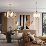 5467/10TL MODERN ODL_EX26 049 белый/коричневый/античная бронза/металл/стекло/декор металл Настольная лампа LED x 10W (5W*2) 3000K LION