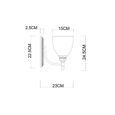Бра Arte Lamp BONITO A9518AP-1BA, 1хE27