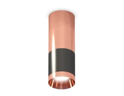 Комплект накладного светильника XS6303060 DCH/PPG черный хром/золото розовое полированное MR16 GU5.3 (C6303, C6326, A2010, N6135)