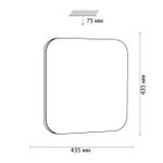 3020/DL TAN SN 164 Светильник пластик/хром LED 48Вт 3000-6500K 435х435 IP43 пульт ДУ/ LampSmart LONA
