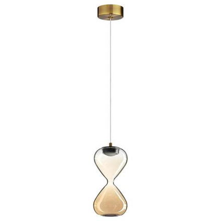 5093/4L PENDANT ODL25 357 античн.бронза/прозрачн./янтарный градиент/металл/стекло Подвес LED 4W 4000K 388Лм GLESSI