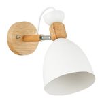 SLE103801-01 Светильник настенный Светлое дерево, Белый/Белый E27 1*60W