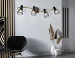 Светильник накладной TR8662/4 BK/GD черный/золото E14/4 max 60W 760*100*170