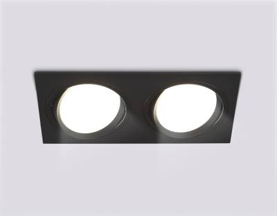 Светильник встраиваемый поворотный точечный TN51920/2 BK черный GX53 max 12W 220*115*23