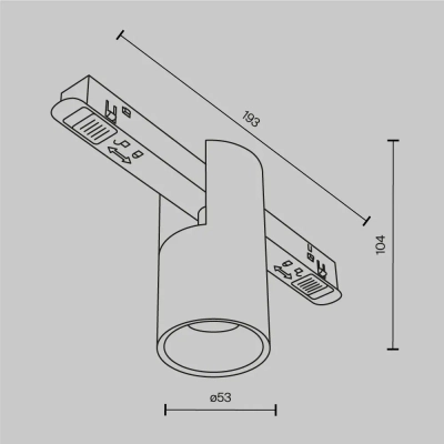 Трековый светильник Альфа / Alfa Exility 2700-6000K 7Вт 50° Dim Smart, TR122-4-7W-DS-W. TM Maytoni