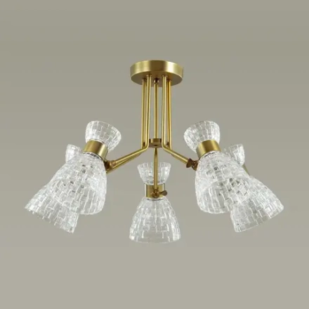 3704/5C COMFI LN26 110 античная бронза Люстра потолочная E14 5*40W 220V JACKIE