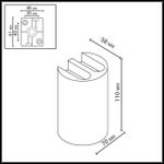 7125/4WL NATURE ODL25 Фасадный светильник черный/металл IP54 LED 5W 115° 100-240V BAR