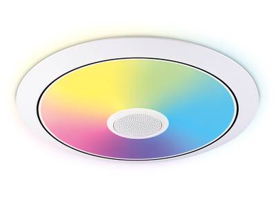 Музыкальный светодиодный светильник с подсветкой RGB FZ720 WH белый IP20 52W 3000-6500K+RGB Music 450*65 (ПДУ ИК)