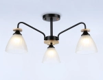 Светильник подвесной TR9564/3 BK/FR черный/белый матовый E27/3 max 40W D620*250