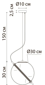 Подвесной светильник Arte Lamp HOLLY A3230SP-1PB, 1хLED