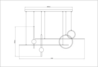 Подвесной светильник Arte Lamp POLARIS A2610SP-85BK, 1хLED