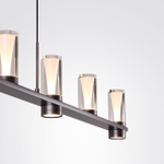 7143/45L HIGHTECH ODL26 513 светильник темный никель/акрилл/металл IP20 LED 40W 2470Лм 3000K 180° 220V DEFANCE