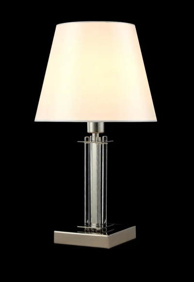 Настольная лампа Crystal Lux NICOLAS LG1 NICKEL/WHITE 3400/501