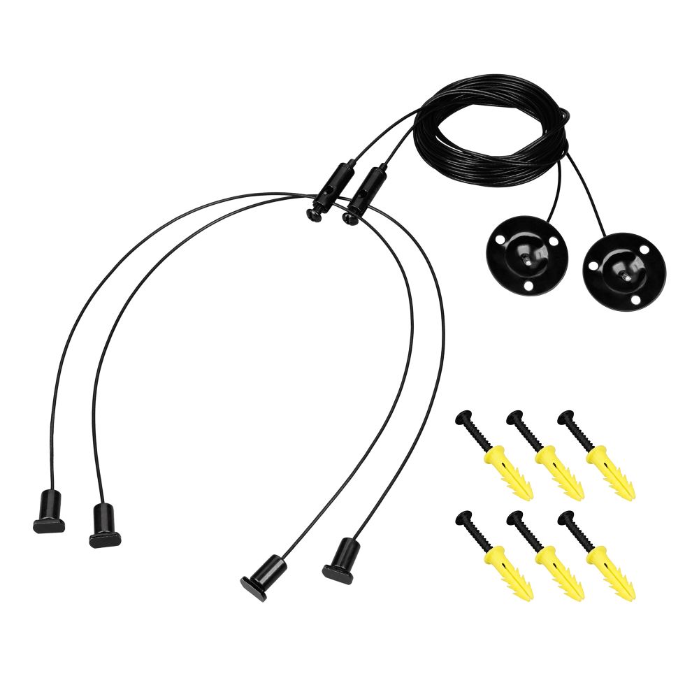 Подвес LINE-6070 2x4m Set BLACK (Pad 9x2mm) (Arlight, Металл)