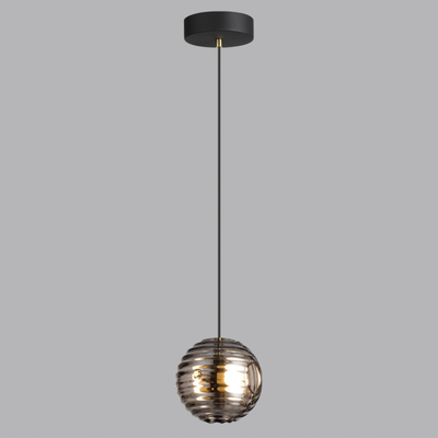 5041/12L L-VISION ODL24 543 черн./золото/дымчатый/металл/стеко Подвес LED 12W 4000К 1526Лм TRONI