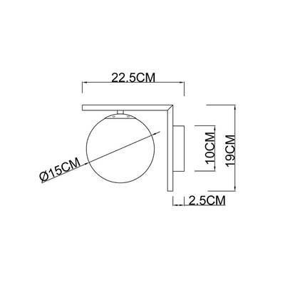 Бра Arte Lamp BOLLA-UNICA A1924AP-1BK, 1хE14