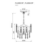 Люстра подвесная Constancia Chrome FL1064-5P, E14х5