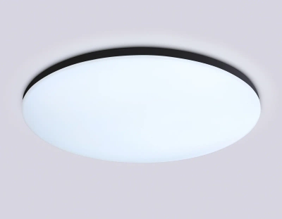 Потолочный светодиодный светильник с Wi-Fi Яндекс Алисой/Tuya/Smart Home/Alexa FZ2005 BK черный IP54 25W 3000K-6500K+RGB D370*55 (ПДУ ИК)