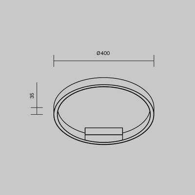Потолочный светильник Rim 2600-3500К 24Вт, MOD058CL-L25BSK. TM Maytoni