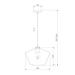 Подвесной светильник со стеклянным плафоном 50199/1 золото, E27х1