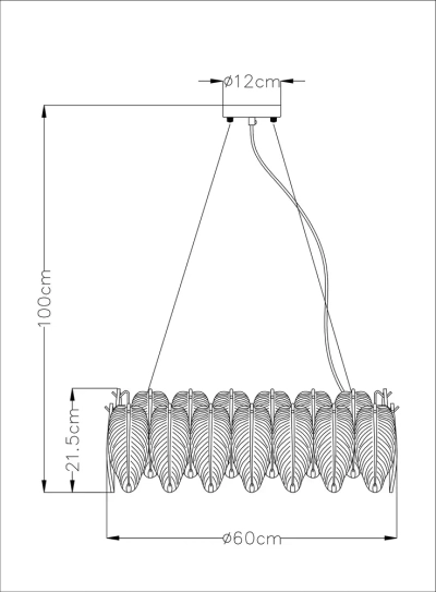 Подвесная люстра Arte Lamp EVIE A4052SP-8SG, 8хE14