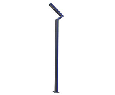 09203-F(220V),16(05) Светильник уличный Сания серый 220V w13*8,5 h300 Led 30W (4000K) Декоративная подсветка синяя.