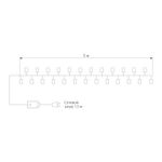 Новогодняя гирлянда нить голубой 5м IP20 400-001 голубой, LED