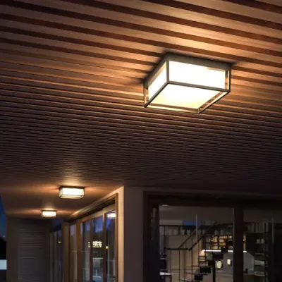 SL9517.502.01 Светильник уличный потолочный ST-Luce белый/белый LED 1*20W 3000K/4000K/5000K