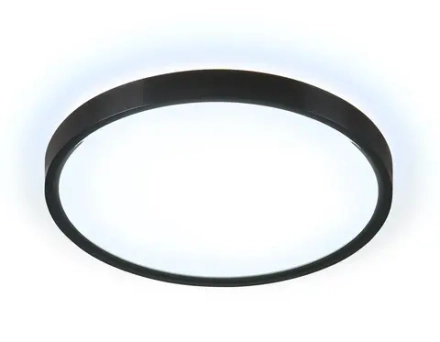 Потолочный светодиодный светильник FZ3050 BK черный IP44 24W+10W 6400+6400К D290*40 (Без ПДУ)