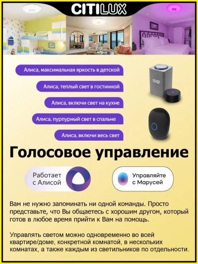 Citilux Диамант Смарт CL713A100G Умная люстра Хром