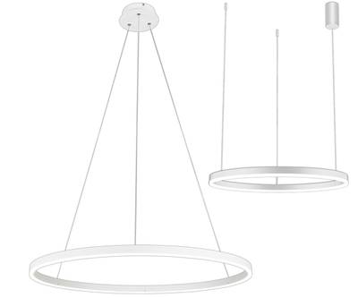 08228,01A(4000K) Подвес Тор белый d100 h150 Led 56W (4000K) 2 вида крепления, диммируемый, с пультом ДУ
