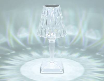 Настольная светодиодная лампа с сенсорным выключателем DE8055 CL прозрачный LED 3000K/4200K/6400K 3W