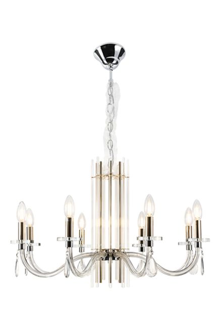 Люстра Crystal Lux AURELIO SP8 GOLD+CHROME/TRANSPARENT 0210/308