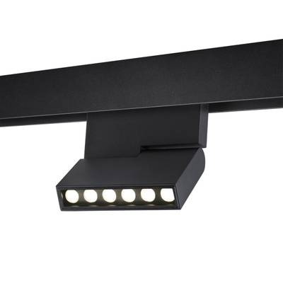 358628 SHINO NT21 065 черный Трековый низковольтный св-к диммируемый с ДУ, со сменой цв.температуры IP20 LED 3000~6500К 12W 48V FLUM
