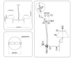 Светильник подвесной LH72471/3 BS/WH латунь/белый Е14/3 max 40W D800*290-1080