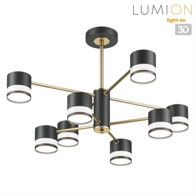 8240/8C COMFI LN26 239 черный/латунь, металл/акрил Люстра потолочная LED GX53 8*7W 220V LANIKA