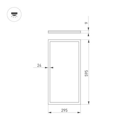 Светильник DL-INTENSO-S300x600-28W Warm3000 (WH, 120 deg, CRI90, 230V) (Arlight, IP40 Металл, 5 лет)