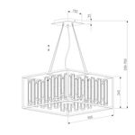 Умная подвесная люстра с хрусталем 312/6 Strotskis Smart, E14х6