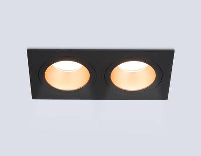 Светильник встраиваемый TN102833/2 BK/GD черный/золото GU5.3/2 178*93*50