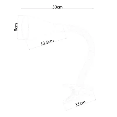 Офисная настольная лампа Arte Lamp CORD A1210LT-1WH, 1хE14