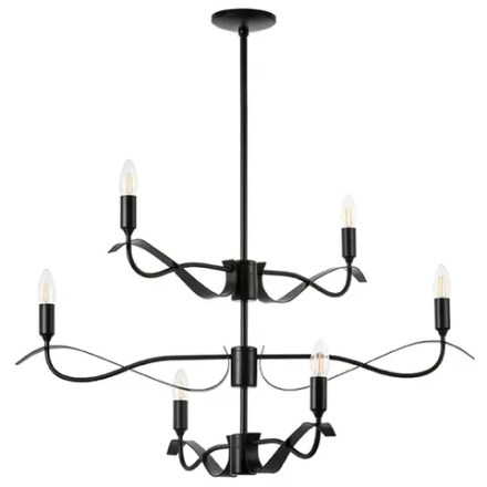 733267 Люстра RAGNO 6х40W E14 ЧЕРНЫЙ МАТОВЫЙ Lightstar
