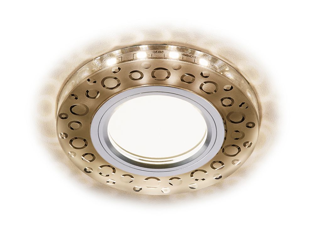 Встраиваемый точечный светильник со светодиодной лентой S218 WH/CH/WA матовый/хром/MR16+3W(LED WARM)